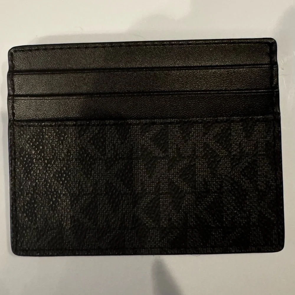 Michael Kors Black Card Holder with Red and White Logo Cardholder